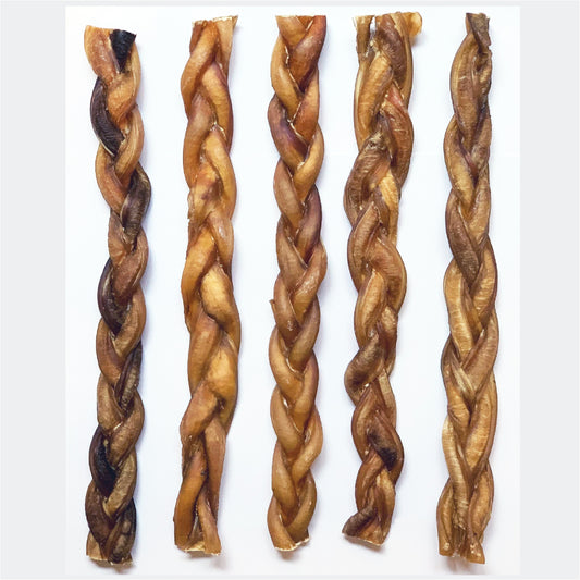 Braided Bully Sticks_12inch size_Pack of 5